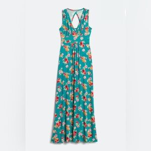 Loveappella Raizy Knit Maxi Dress Floral/ Teal Size M